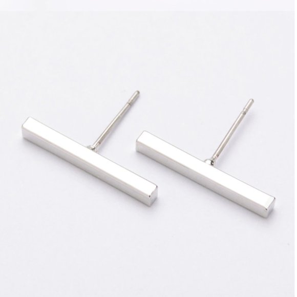 “Life is Short" Trendy Minimalist Stud Earrings - Picture 2 of 5